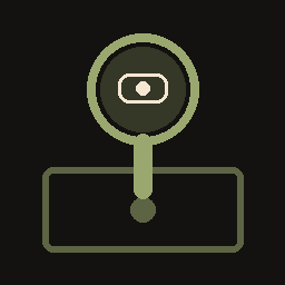 A hand mirror standing in a drawer, reflecting the drawer itself